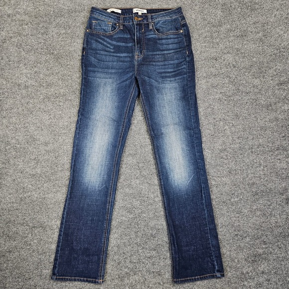 Vigoss Denim - Vigoss Essential‎ Ace Straight Jeans Women's 27 Denim Mid Rise Dark Wash Stretch